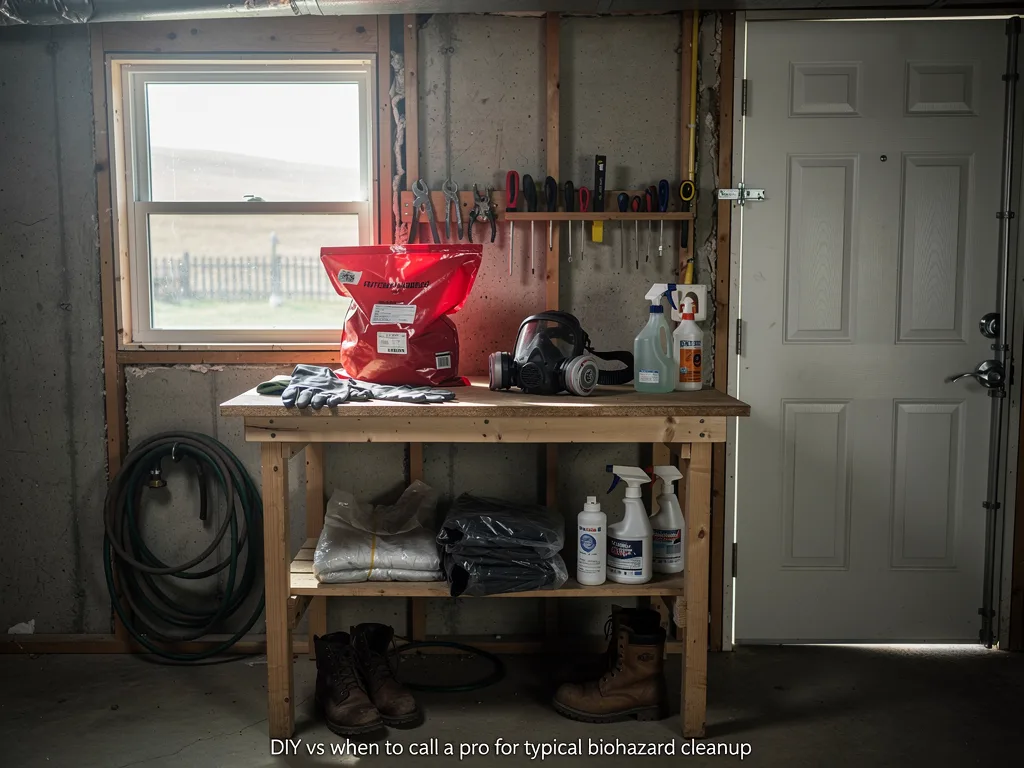 DIY vs when to call a pro for typical biohazard cleanup